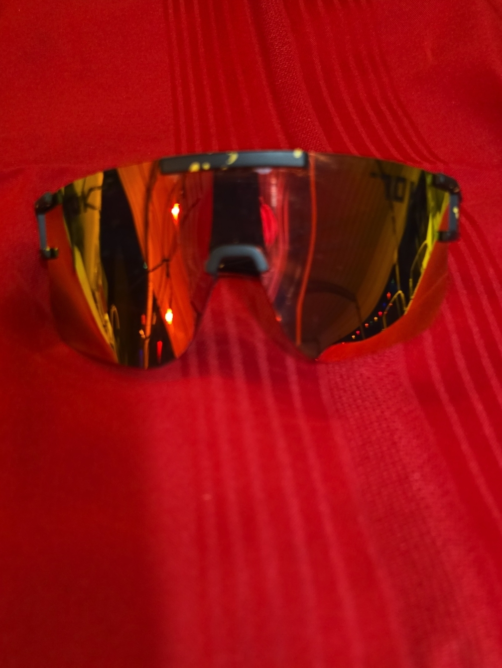 Pit Viper Red-Orange Mirrored Sports Lens